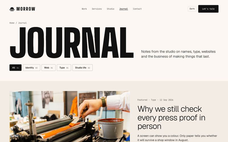 Journal index page preview
