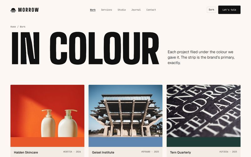 Colour cards page preview