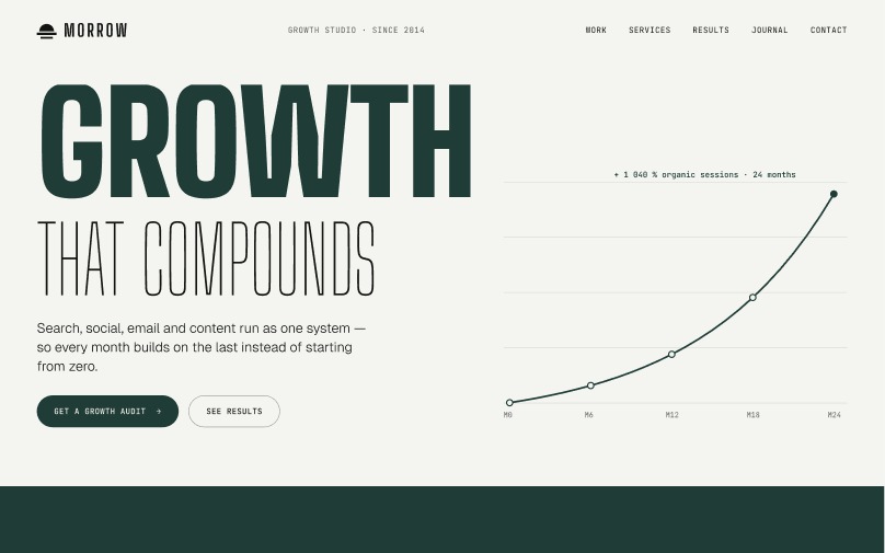 The Morrow Growth home page